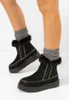 Ghete cu platformă Delyra negre