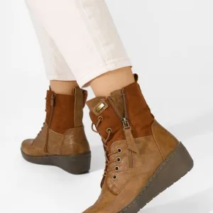 Ghete cu platforma Felisa camel