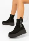 Ghete cu platformă Jeanina negre