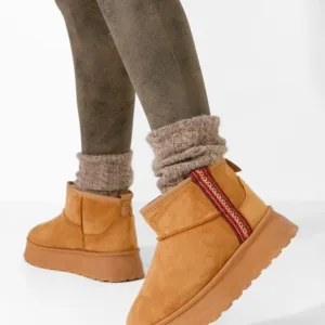 Ghete cu platformă Kristin camel