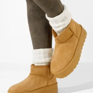 Ghete cu platformă Lissie camel
