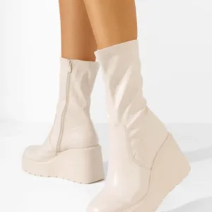 Ghete cu platformă Rozlin V2 bej