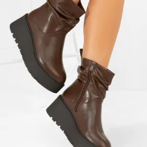 Ghete cu platformă Vanida maro