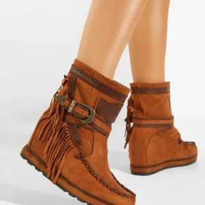 Ghete cu platforma camel Desara