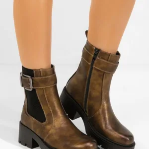Ghete cu toc Corviana camel