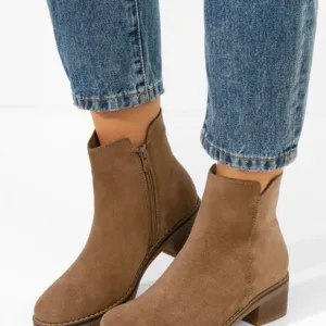 Ghete cu toc Sunny kaki