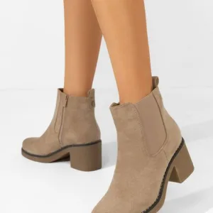 Ghete cu toc Winnifred bej