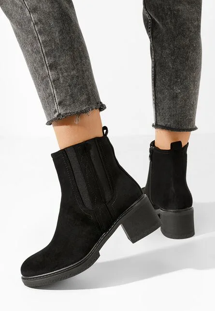 Ghete cu toc Zhiva negre 1 Ghete cu toc Zhiva negre