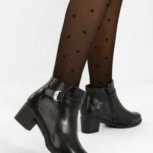 Ghete cu toc gros Senvira negre