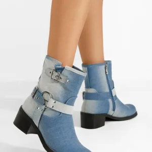 Ghete dama Pamira denim