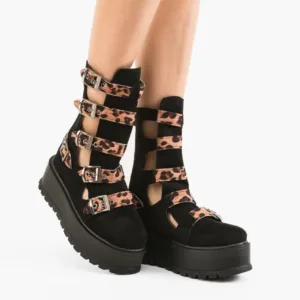 Ghete dama Stripe Negre 4
