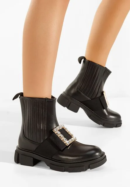 Ghete damă negre Giorada 1 Ghete damă negre Giorada