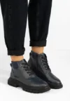 Ghete dama piele Aiqua navy