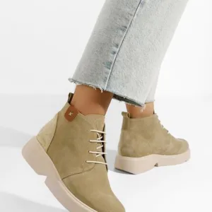 Ghete dama piele Arania bej