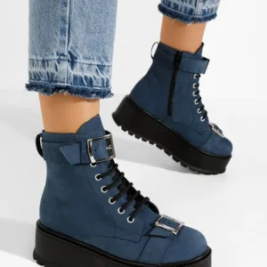 Ghete dama piele Astrid V2 albastre