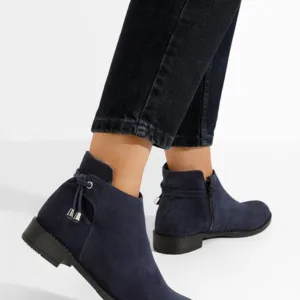 Ghete dama piele Dezara V3 navy