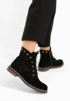 Ghete dama piele Farella negre