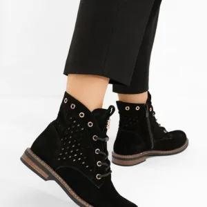 Ghete dama piele Farella negre