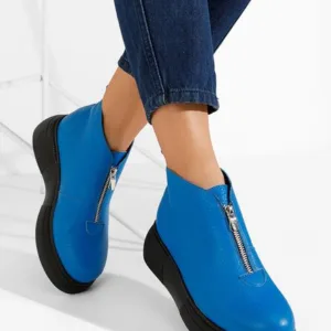 Ghete dama piele Laurisa albastre