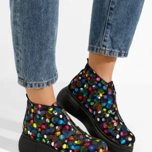 Ghete dama piele Laurisa v2 multicolore