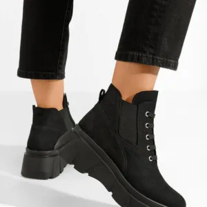 Ghete dama piele Melba V2 negre