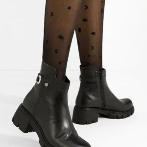 Ghete dama piele Netalia V2 negre