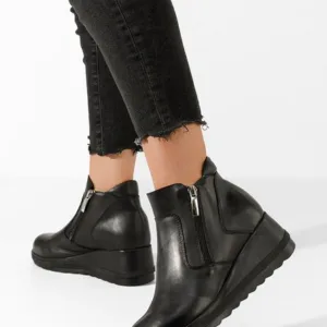 Ghete dama piele Paraisia negre