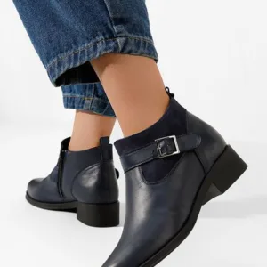 Ghete dama piele Sarva navy
