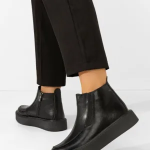 Ghete dama piele Shannan negre