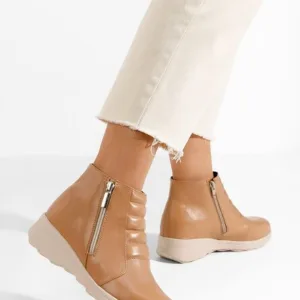 Ghete dama piele Soralia V2 kaki