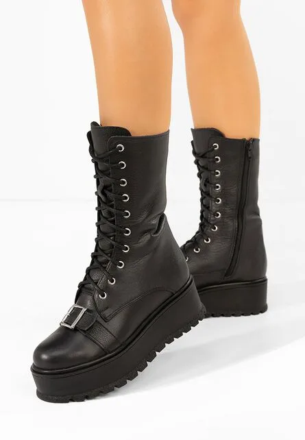 Ghete dama piele Sorelia negre 1 Ghete dama piele Sorelia negre