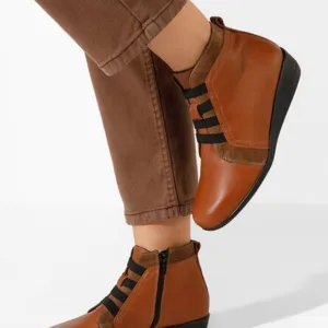 Ghete dama piele Tashia camel