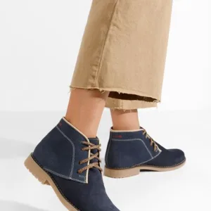 Ghete dama piele intoarsa Alene navy