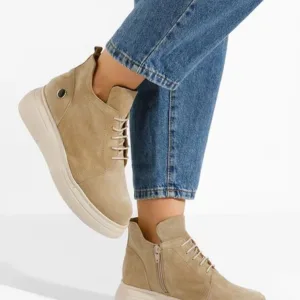 Ghete dama piele intoarsa Fianna V2 bej