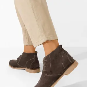 Ghete dama piele intoarsa Kalisa V6 gri