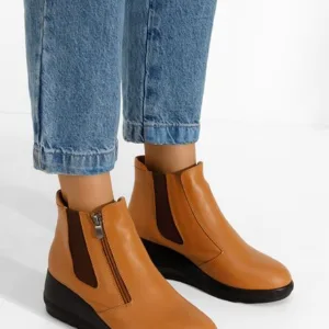 Ghete dama piele maro Parolis