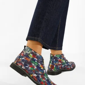 Ghete dama piele multicolore Kalisa V4