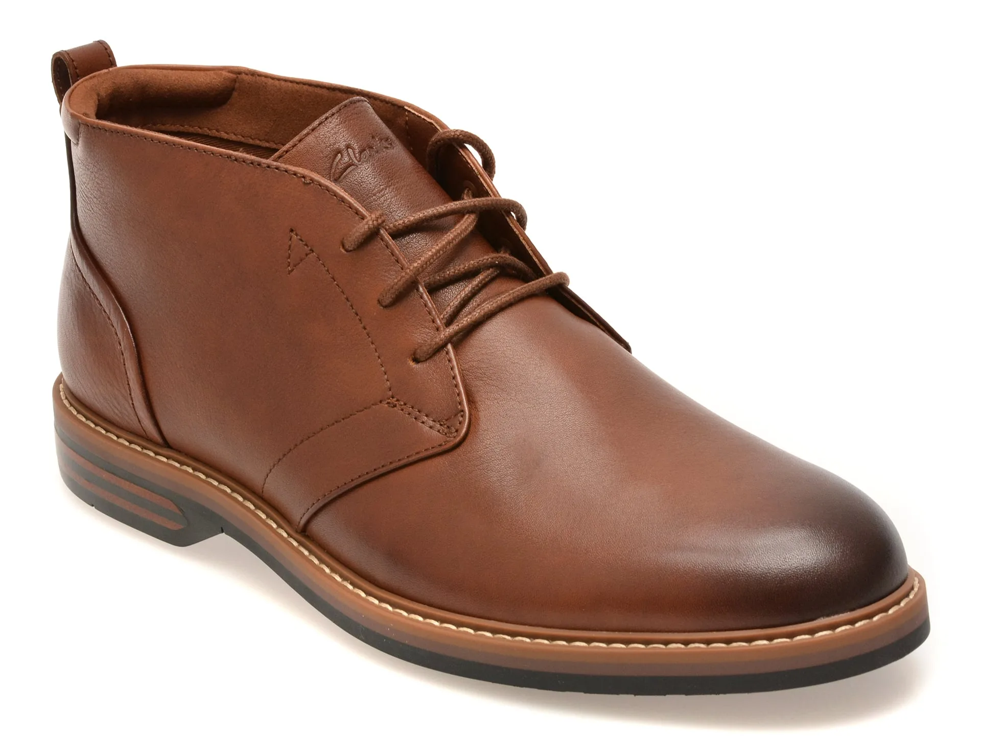 Ghete elegante CLARKS maro, ALDWIN 2 CHUKKA, din piele naturala 1 Ghete elegante CLARKS maro
