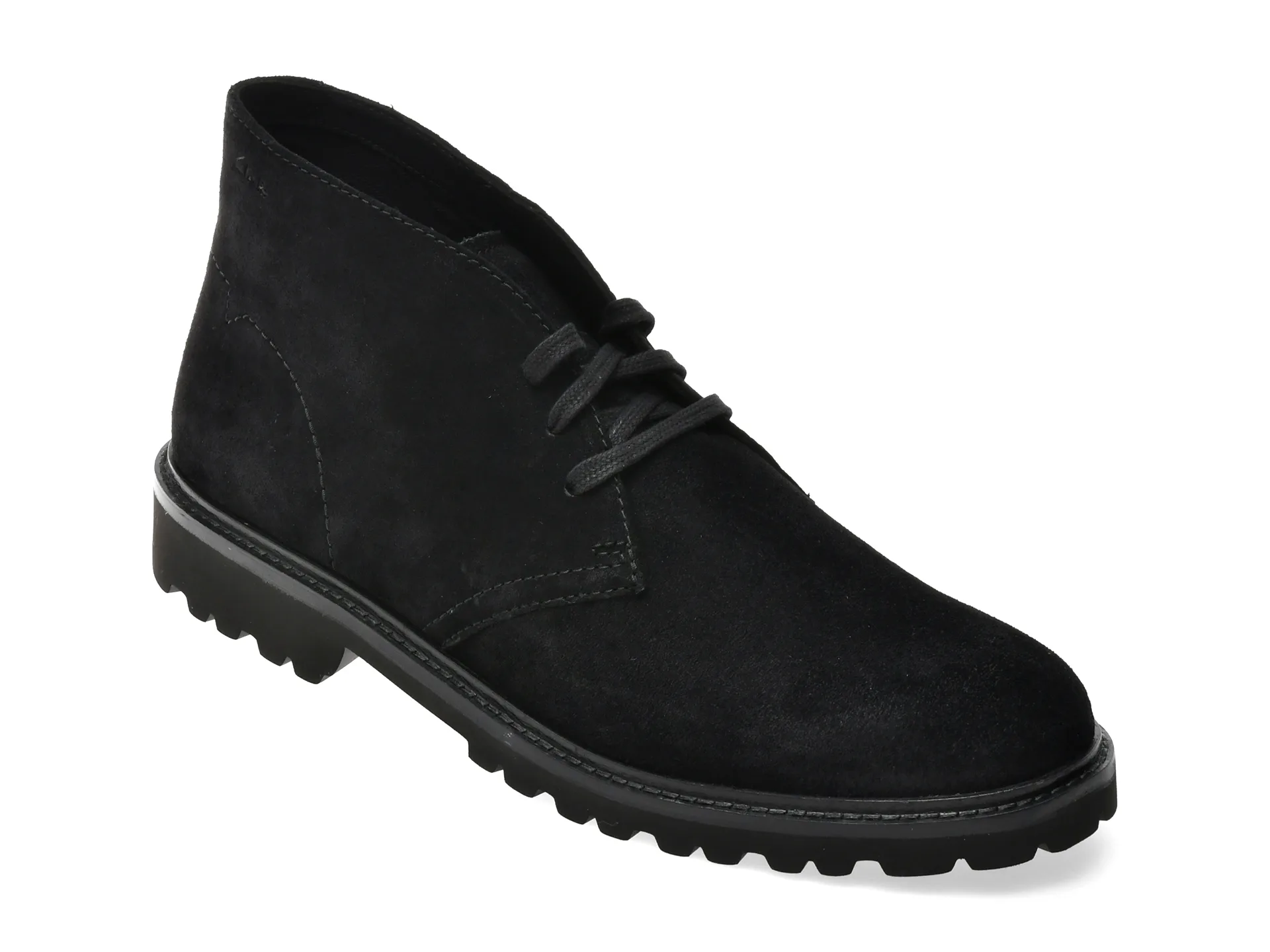 Ghete elegante CLARKS negre, BERWICK DB, din piele intoarsa 1 Ghete elegante CLARKS negre