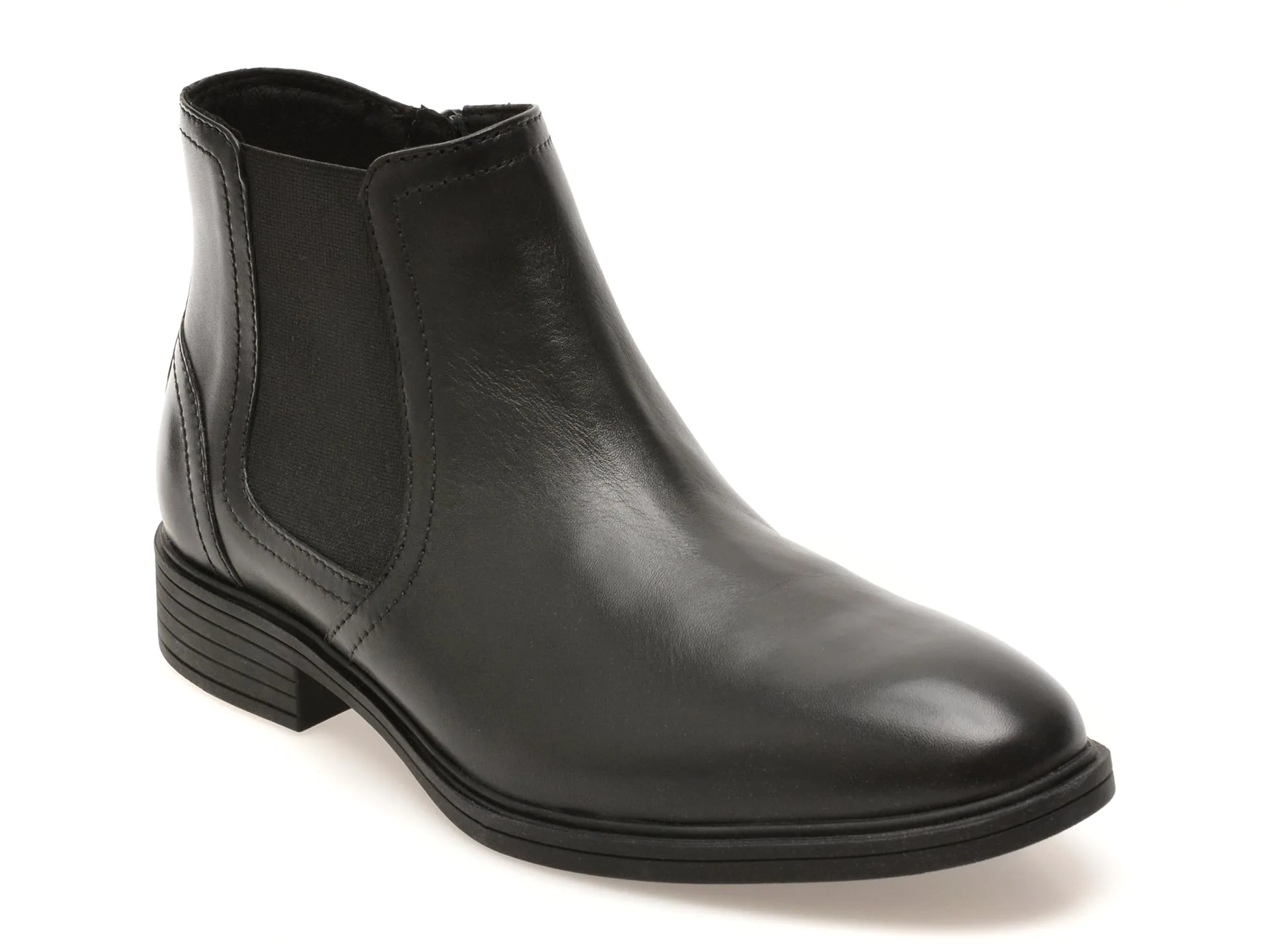 Ghete elegante GEOX negre, U66NZA, din piele naturala 1 Ghete elegante GEOX negre