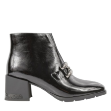 Ghete 609 Ghete elegante - dama - JI50067A negru - piele lacuita - cu toc