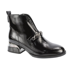Ghete 449 Ghete elegante - dama - Z921B224-B560 negru - piele lacuita - cu toc