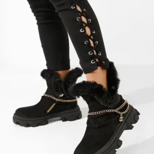 Ghete imblanite dama Arnesa negre