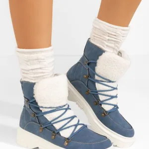 Ghete imblanite dama Reatha albastre