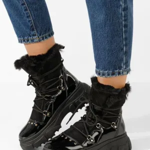 Ghete imblanite dama Salma negre