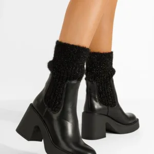 Ghete tip soseta Philippa negre