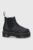 Dr. Martens Ghete Chelsea de piele Quad FL femei, culoarea negru, cu platformă, izolat 25635001-Black.Pisa