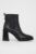 Furla Ghete Chelsea de piele Greta femei, culoarea negru, cu toc drept