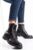 GHETE NEGRE PIELE NATURALA WH108H02