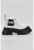 Ghete Chelsea de piele si material textil cu tinte